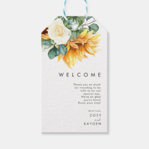 Bold Country Sunflower   Wedding Welcome Gift Tags