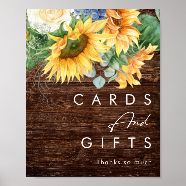 Bold Country Sunflower | Wood Cards and Gifts Poster (Front)