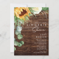 Bold Country Sunflower | Wood Lingerie Shower