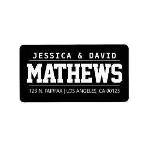 Bold Creative Looking Black & White Label