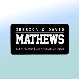 Bold Creative Stylish Black & White Label