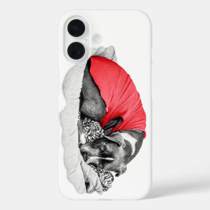 Bold Crimson Guardian iPhone 16 Case