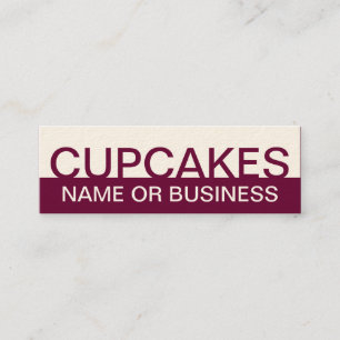 bold CUPCAKES (colour customisable) Mini Business Card