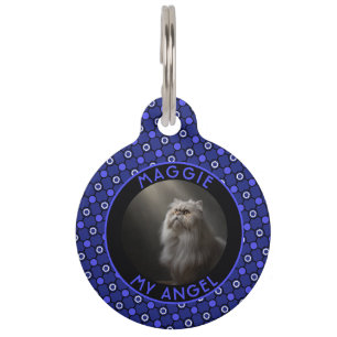 Bold Custom Cat Lover Present Honeycomb Motif Pet Tag