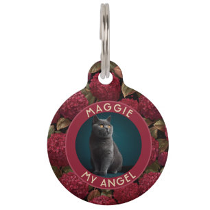 Bold Custom Pet Themed Gift Hydrangeas Pattern Tag