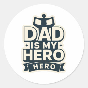 Bold Dad Hero Father's Day Sticker