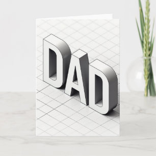 Bold Dad Isometric Art Card