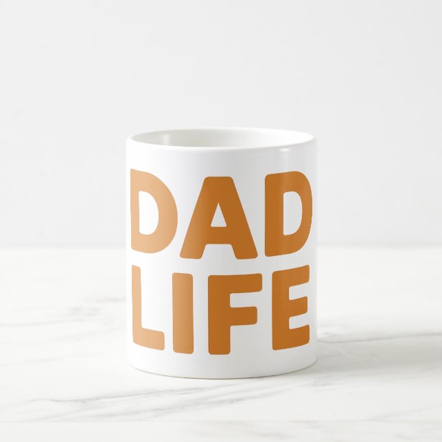 Bold Dad Life Orange Glow Father's Day Coffee Mug (Center)