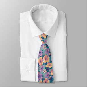 Bold Dads Fathers Day Gifts Tropical Floral Tie