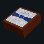 Bold Damask 45th Wedding Anniversary Gift Box<br><div class="desc">A Digitalbcon Images Design featuring a sapphire blue colour and damask design theme with a variety of custom images, shapes, patterns, styles and fonts in this one-of-a-kind "Bold Damask 45th Wedding Anniversary" Gift Box. This elegant and attractive design comes complete with customisable text lettering to suit your own special occasion....</div>