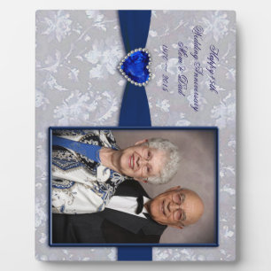 Bold Damask 45th Wedding Anniversary Photo Plaque