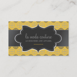 Bold Damask Designer Business Card