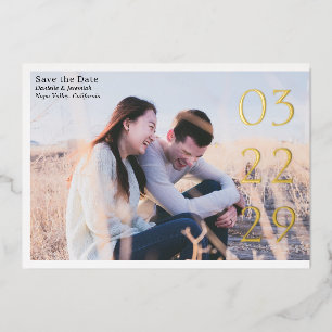Bold Date Elegant Modern Wedding Save the Date