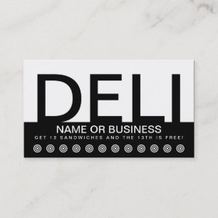 bold DELI customer loyalty card