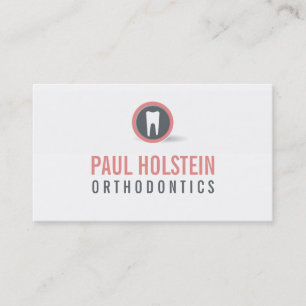 BOLD DENTIST BUSINESS CARD :: modern tooth logo 5