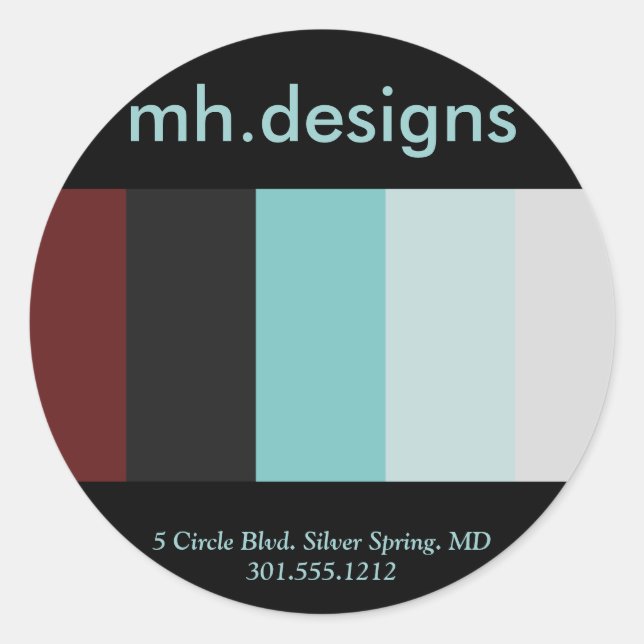 Bold Designer Business Stickers (Front)