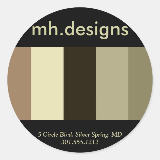 Bold Designer Business Stickers (Front)