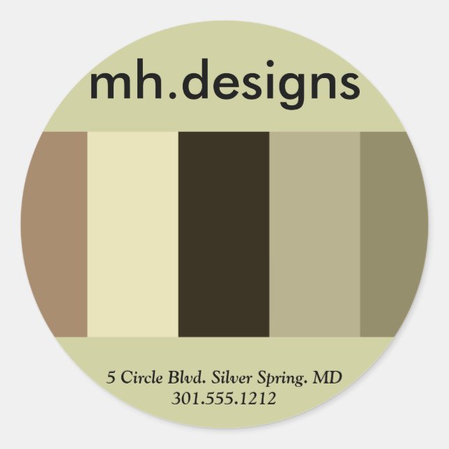 Bold Designer Business Stickers (Front)