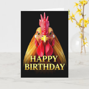 BOLD DISTINCT CLOSEUP Cockerell BIRTHDAY CARD
