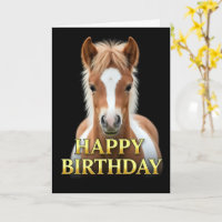 BOLD DISTINCT CLOSEUP FOAL BIRTHDAY CARD