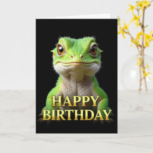 BOLD DISTINCT CLOSEUP LIZARD BIRTHDAY CARD