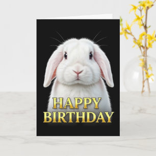 BOLD DISTINCT CLOSEUP RABBIT BIRTHDAY CARD