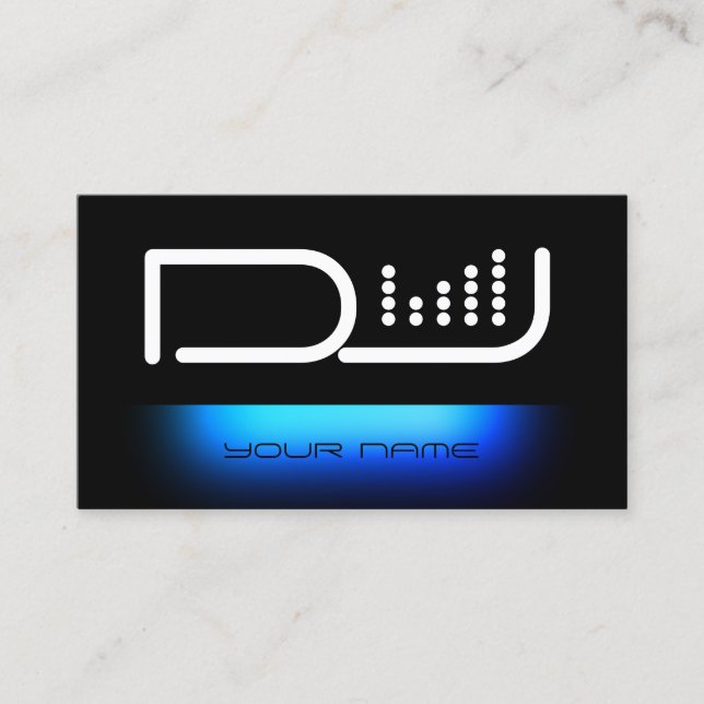 Bold DJ equalizer musical  Business Card (Front)