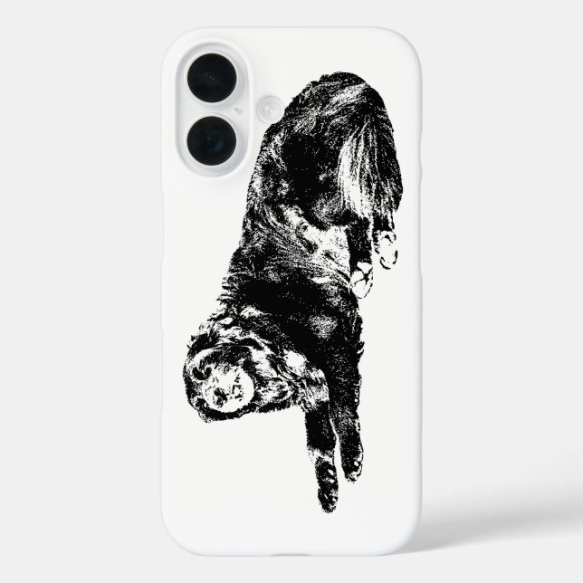 Bold Dog Outline Case for Autumn Days (Back)
