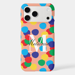 Bold Dots Colorful Custom Monogram