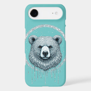 Bold Dripping Bear Head Contemporary Wildlife Art