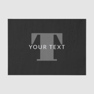 Bold Editable Text   Black White & Grey Tissue Paper