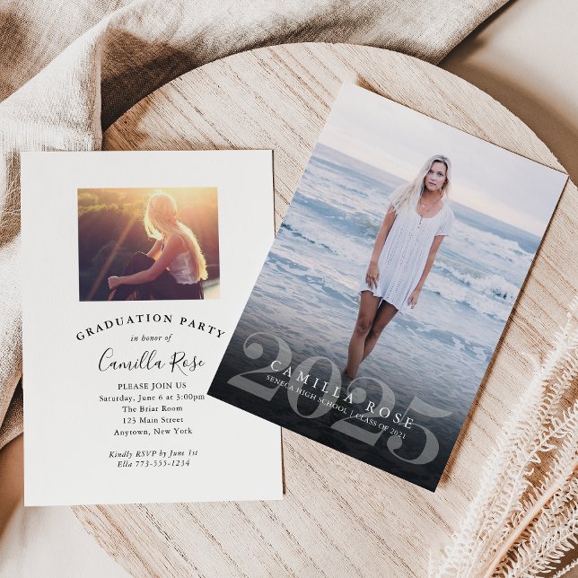 Bold Elegance 2025 Graduation Photo Invitation (Bold Elegance 2025 Graduation Photo Invitation)