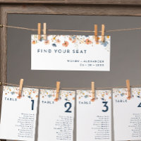 Bold Elegant Floral Hanging Seating Chart Header