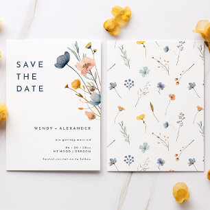 Bold Elegant Floral Wedding Save the Date