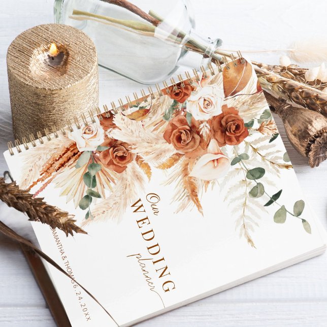 Bold Elegant Minimalist Calligraphy Script Wedding Planner (Creator Uploaded)