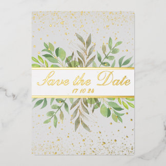 BOLD | Elegant & Modern Gold  Save The Date 