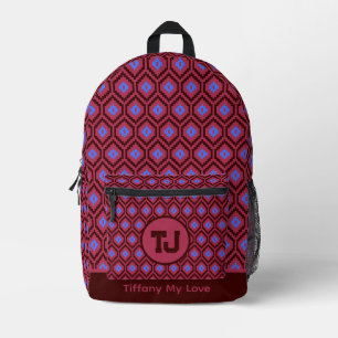 Bold Elementary Student Gym Patterned Backpack
