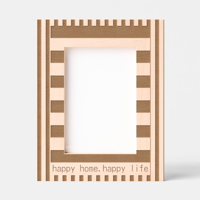 Bold Ethnic Inspired Design Family and Happiness Etched Frames (Front)