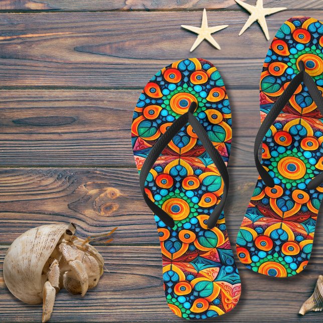 Bold Ethnic Mandala Thongs (Creator Uploaded)