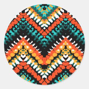 Bold Ethnic Native Tribal Pattern Classic Round Sticker