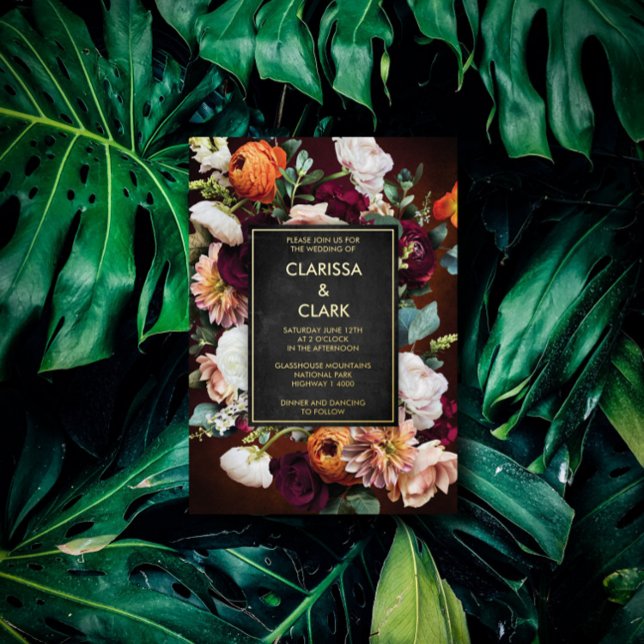 Bold Eucalyptus Wild Flower Orange Wedding Foil In (Creator Uploaded)