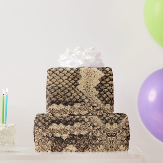 Bold exotic snake skin print texture pattern wrapping paper (Party Gifts)