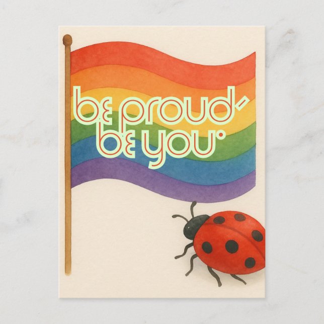  Bold Expression LGBTQ and Pride Postcard (Front)