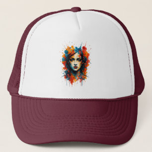 Bold Expressions: Art in Motion Trucker Hat