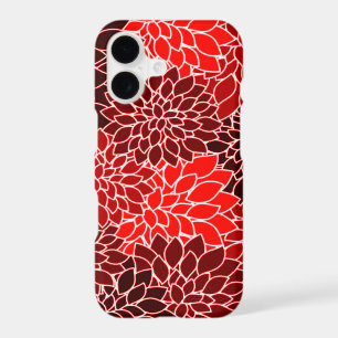 Bold Expressions Red Dahlia Flower Pattern
