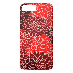 Bold Expressions Red Dahlia Flower Pattern iPhone 8 Plus/7 Plus Case
