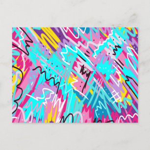 Bold Expressive Abstract Art Postcard