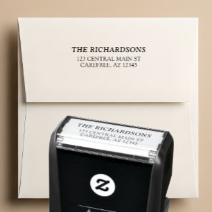 Bold Family Name Return Address Self-inking Stamp