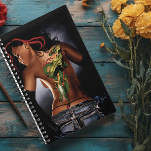 Bold Fantasy Dragon Tattoo Woman Planner