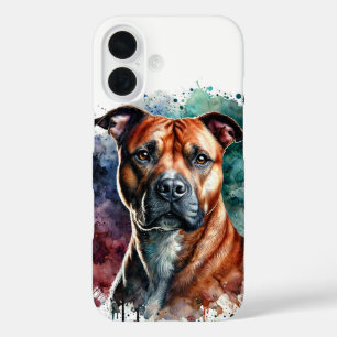 Bold & Fearless Boxer Watercolor iPhone 16 Case